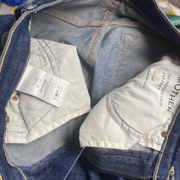 MOTHER INSIDER CROP STEP FRAY IN GIRL CRUSH HI WAISTED ANKLE BOOTCUT RAW HEM - Picture 13 of 15